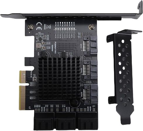PCIE 4X to 9 Serial ATA Expansion Card, Fast Data Management for 10 11 in Kuwait
