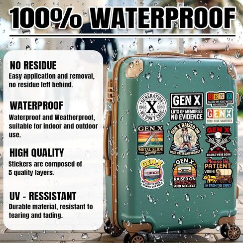 Gen X Raised On Hose Water and Neglect Sticker, Generation X, 20pcs-3in in Saudi Arabia