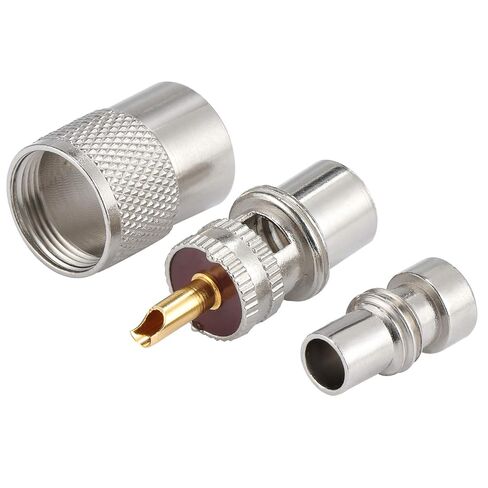 20Pcs PL259 Soler Coaxial Coax Connectors, Male-Plug Crimp Coax Connector Adapter with Reducer for RG8X Coaxial Cable in Saudi Arabia