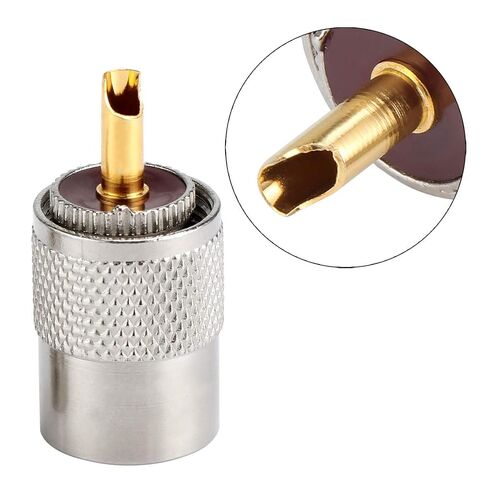 20Pcs PL259 Soler Coaxial Coax Connectors, Male-Plug Crimp Coax Connector Adapter with Reducer for RG8X Coaxial Cable in Saudi Arabia
