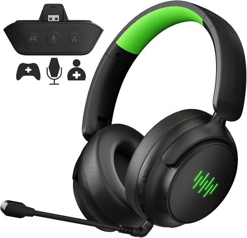 Dinosoo Wireless Gaming Headset for Xbox One Series X/S with Game/Chat Audio Balance, Mic Mute, 3D Surround Sound, Foldable Bluetooth Headset Works with PS5, Mac, PC, NS‌ - Long Battery Life in Saudi Arabia