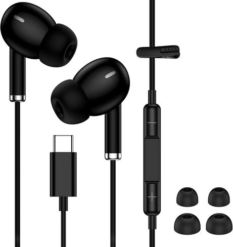 USB C Wired Earbuds Type C Headphone Headset Earphone USBC Earbuds with Mic in Kuwait