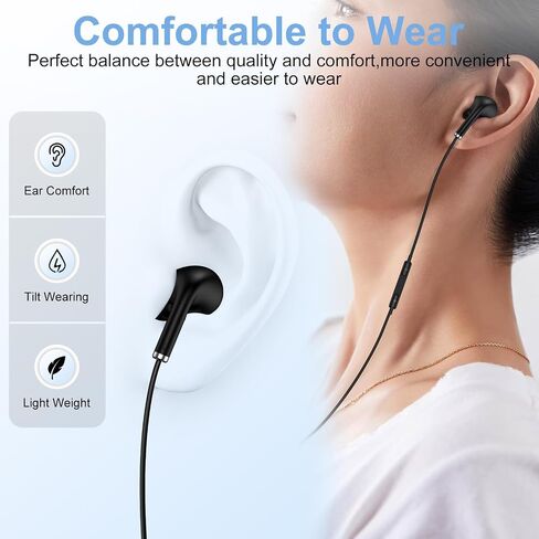 USB C Wired Earbuds Type C Headphone Headset Earphone USBC Earbuds with Mic in Kuwait