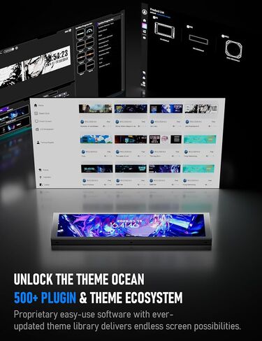 upHere 9.2'' Secondary Monitor IPS LCD Screen PC Secondary Monitor USB PC Temperature Display Mini Screen with Hardware Monitoring & Custom Display for DIY PC Enthusiasts/Gaming/Sea View Chassis in Kuwait