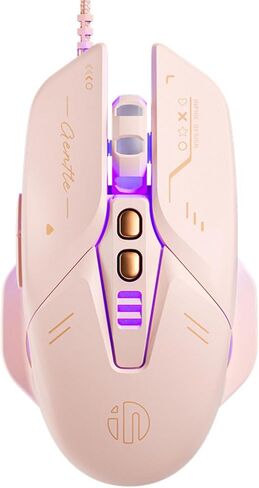 Gaming Mouse, Wired 7 Programmable Silent Buttons, 200-8800 DPI Adjustable RGB Ergonomic Mouse with Braided Cable for PC Computer Gaming Office（W8 in Kuwait