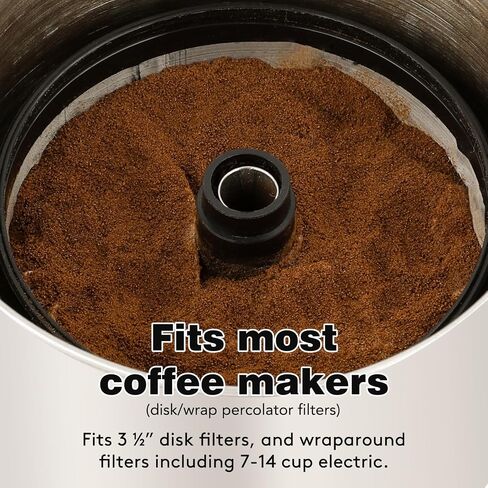 7-14 Cup Reusable Coffee Filter for Percolator Coffee Pot (Black) in Saudi Arabia