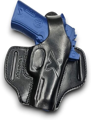 حافظة جلدية VlaMiTex B38 OWB لسلسلة Beretta 80 متضمنة. 80X Cheetah (الحضري التكتيكي)، 81/82 (.32 ACP)، 84/84F/84FS، 85/85F، 87 قياسي - جاهز للبصريات in Kuwait