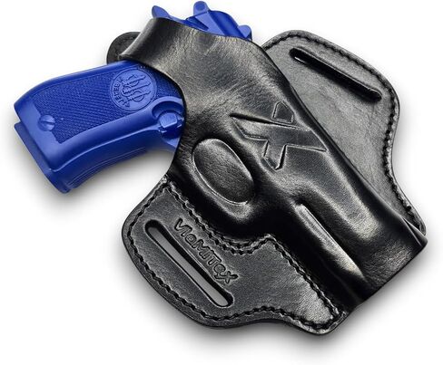 حافظة جلدية VlaMiTex B38 OWB لسلسلة Beretta 80 متضمنة. 80X Cheetah (الحضري التكتيكي)، 81/82 (.32 ACP)، 84/84F/84FS، 85/85F، 87 قياسي - جاهز للبصريات in Kuwait