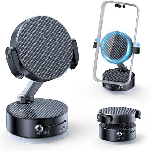 Magnetic Car Phone Holder for MagSafe, Suction Cup Phone Mount, Black in Saudi Arabia