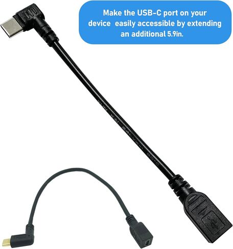 USB-C Male to Mini USB Female Adapter,90 Degree Converter Cable for DashCam in Saudi Arabia