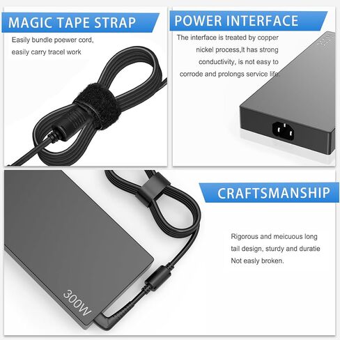 300W Laptop Charger Compatible with Lenovo Legion 7i AC Adapter in Saudi Arabia