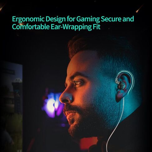 KZ Saga in-Ear Monitors Headphone, 3.5 mm Jack Gaming IEMs with Mic in Kuwait