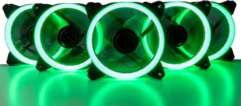 Empowered PC 5-Pack Prism Infinity Mirror High Performance Quiet ARBG CPU Reverse Flow Cooling Fans (600-2000rpm PWM, 3.02mm H2O Pressure & 58CFM, 4-Pin, 25 x 120mm, 3yr Warranty) in Kuwait