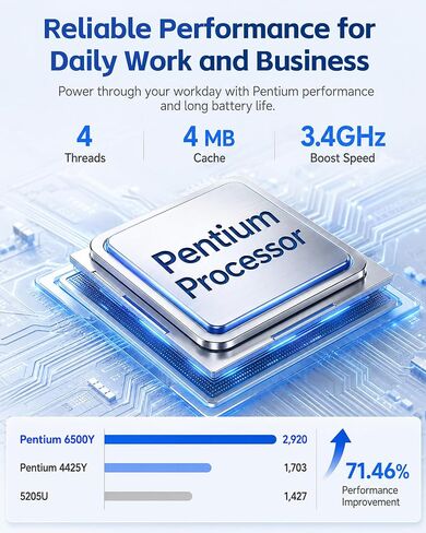 15.6 Inch Laptop Computer, 8GB RAM 256GB SSD, Pentium Gold Processor in Kuwait