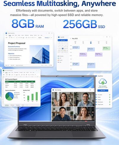 15.6 Inch Laptop Computer, 8GB RAM 256GB SSD, Pentium Gold Processor in Kuwait