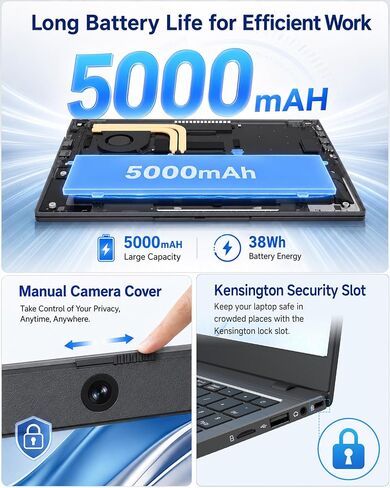 15.6 Inch Laptop Computer, 8GB RAM 256GB SSD, Pentium Gold Processor in Kuwait