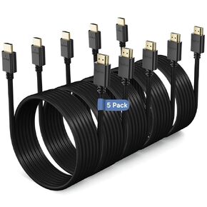 4K HDMI Cable 1FT 5-Pack, 4K@60Hz 18Gbps, ARC, HDR, 3D in Kuwait