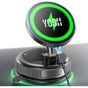 YOSH لشاحن السيارة Magsafe، حامل هاتف السيارة المغناطيسي 15 واط مع التبريد in Kuwait