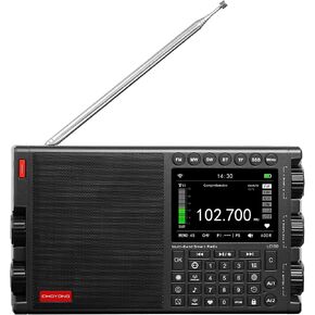 CHOYONG LC100 راديو إنترنت ذكي متعدد الموجات، واي فاي/4G، AM/FM/MW/SW (فضي) in Kuwait