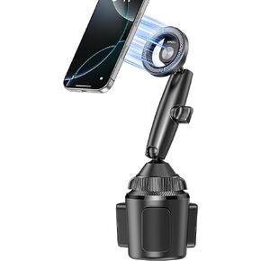 APPS2Car Magnetic Cup Holder Phone Mount, Tri-Pivot Adjustable Long Arm in Saudi Arabia
