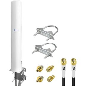 Maswell 4G LTE 5G Antenna Outdoor, 600-7000MHz 2X2 MIMO External Antenna, Up to 4.5 dBi, Cross-Polarized Omnidirectional for 4G/5G Routers & Gateways for T-Mobile Home Internet, Verizon, AT&T in Saudi Arabia