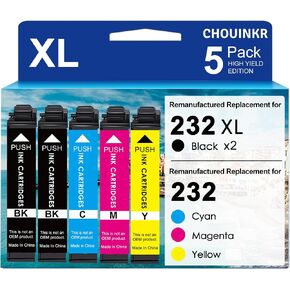 Remanufactured Replacement for Epson 232XL Ink Cartridge Combo Pack 232 XL with Expression Home XP-4200 XP-4205 WF-2930 WF-2950 (2 Black Cyan Magenta Yellow, 5 Pack) in Kuwait