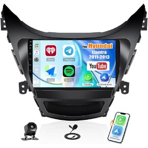 SIXTOP Car Stereo Radio for Hyundai Elantra 2011 2012 2013 with Wireless Apple CarPlay Android Auto HD 9 Inch IPS Touch Screen Bluetooth YouTube Video Mirror Link FM/RDS DSP USB SWC Backup Camera in Saudi Arabia