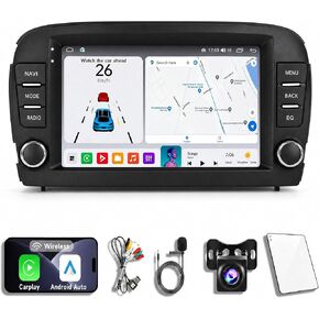 8Core 2+32GB Android 14 Car Radio Stereo for Mercedes-Benz SL R230 2001-2004, 7 Inch Touch Screen Dash Kit with Wireless CarPlay Android Auto GPS Navigation Bluetooth SWC WiFi 5G DSP RDS FM Camera If in Saudi Arabia