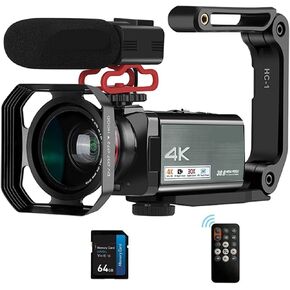 AX10 4K Camcorder Camara Professional 30MP 60FPS 30X Digital Zoom Camera Vlog IR Night Vision WiFi Video Shooting in Saudi Arabia