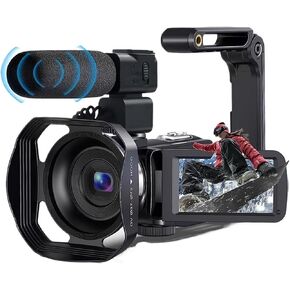 4K Digital Camera for Photography 48MP Compact Vlogging 3 inch Rotatable Touch Screen'' 270° Flip Screen with Flash(AC-254 Standard) in Saudi Arabia