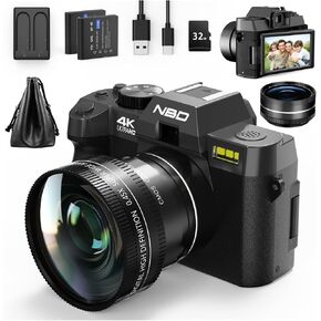 Digital Camera 4K 48MP Autofocus WiFi Photography Support No Battery Use Suitable for Beginners in Saudi Arabia