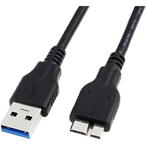 QCEs USB 3.0 Cable, USB 3.0 A Male to Micro B Cable 3.3FT Cord Compatible with WD My Passport and Elements Portable External Hard Drive, Toshiba, Seagate, Samsung Galaxy S5, Note 3 in Saudi Arabia