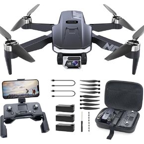 4K UHD GPS Drone with Camera for Adults N11 Pro, 90 Min 3 Battery Long Flight Time, Auto Return, Follow Me, Long Control Range, Brushless Motor, 5G FPV RC Quadcopter for Beginners in Saudi Arabia