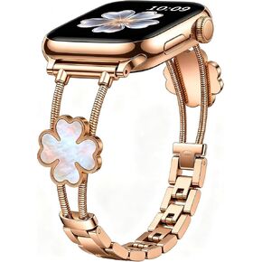 MOFREE Gold Apple Watch Band for Women 38/40/41/42mm, Stainless Steel Metal in Kuwait
