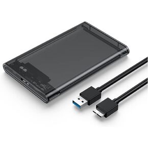 HDD Enclosure 2.5 Inch Transparent Gray USB 3.0 SATA to USB-C in Saudi Arabia