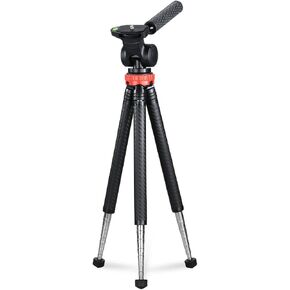Hama Traveller Pro Tripod for Smartphone/Action Camera 3 Feet Black/Red - Tripods (Smartphone/Action Camera, 3 Feet, Black, Red, 1/4", 1/4", Aluminium) in Saudi Arabia