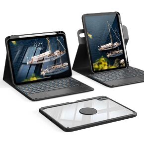 Clear Case Keyboard for iPad (A16) 11th/10th Gen, Cream White in Saudi Arabia
