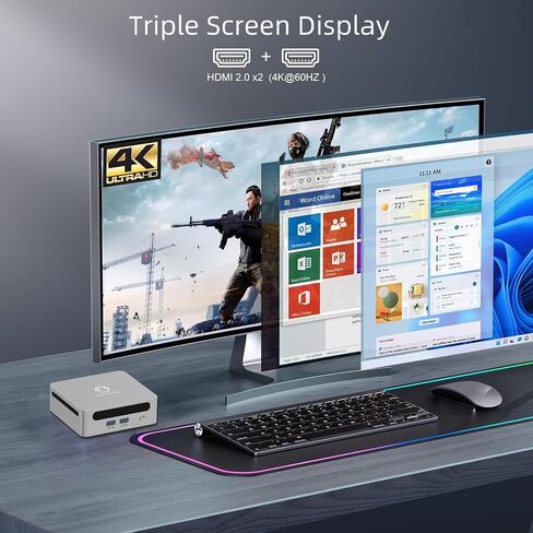 كمبيوتر صغير AMD Ryzen 3 5300U أجهزة كمبيوتر صغيرة تصل إلى 3.8 جيجا هرتز 4c/8t، 8 جيجا DDR4، 256 جيجا SSD & M.2 NVME، كمبيوتر ألعاب مع Wifi6/BT5.2، ألعاب/مكتب/تصميم in Kuwait