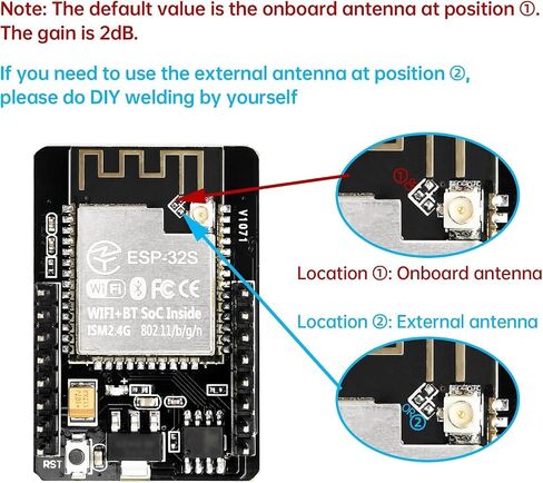 2-Pack ESP32 CAM Development Board, for ESP32-CAM MB WiFi/Bluetooth Development Board, DC 5V Dual Core Development Board with 2.4G Antennas IPEX, OV2640 Camera TF Card Module in Saudi Arabia