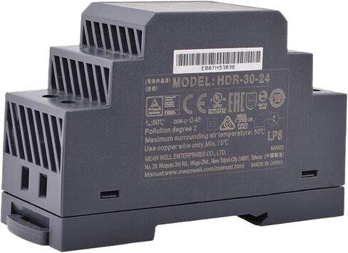 HDR-30-24 30W 24V 1.5A High-Efficiency Metal Enclosed DIN Rail Power Supply for Industrial Applications in Saudi Arabia