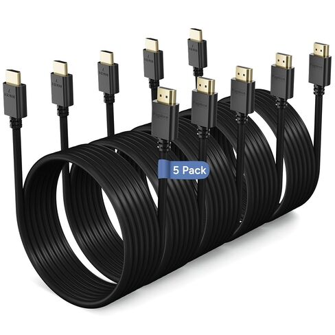 4K HDMI Cable 1FT 5-Pack, 4K@60Hz 18Gbps, ARC, HDR, 3D in Kuwait