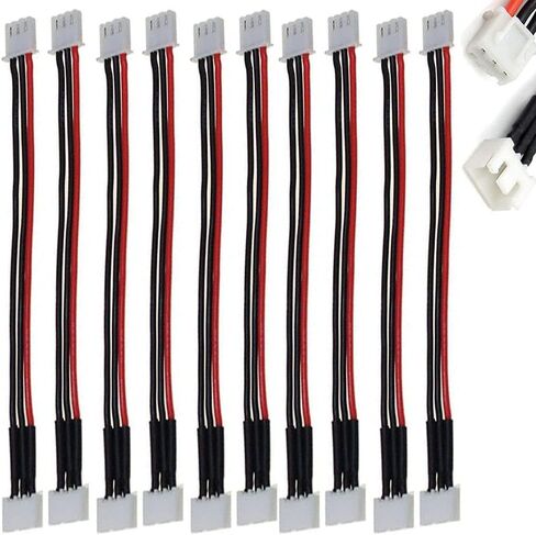 JST-XH 2S Balance Plug Extension Lead Wire 200mm 10 PCS for LiPo Battery Balance Charging 22AWG Silicone in Saudi Arabia