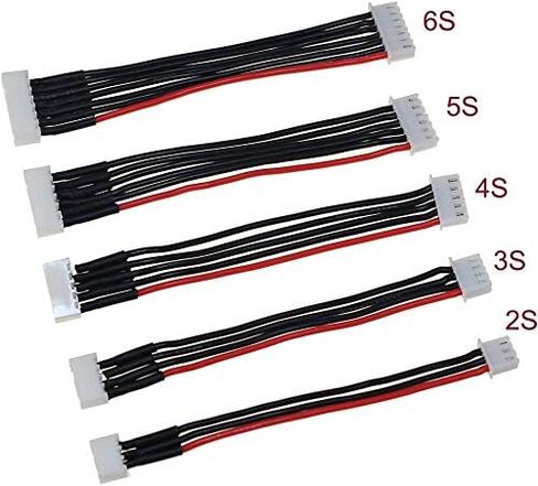 JST-XH 2S Balance Plug Extension Lead Wire 200mm 10 PCS for LiPo Battery Balance Charging 22AWG Silicone in Saudi Arabia