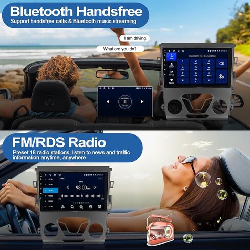 Android Car Stereo for 2013 2014 2015 2016 Ford Fusion Radio with Wireless CarPlay Android Auto 9 Inch 1280 * 720 IPS Touch Screen Head Unit with Bluetooth 5.0 32EQ GPS FM Backup Camera 2G+64G in Saudi Arabia