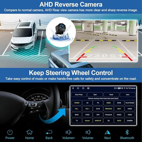 Android Car Stereo for 2013 2014 2015 2016 Ford Fusion Radio with Wireless CarPlay Android Auto 9 Inch 1280 * 720 IPS Touch Screen Head Unit with Bluetooth 5.0 32EQ GPS FM Backup Camera 2G+64G in Saudi Arabia