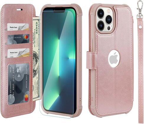 VANAVAGY Wallet Case for iPhone 13 Pro Max 6.7 inch, Clove Purple in Saudi Arabia