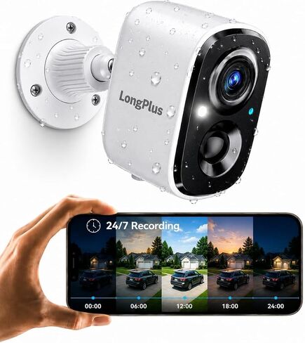 LongPlus 4K Wireless Security Camera Outdoor 24/7 Recording Security Camera in Saudi Arabia
