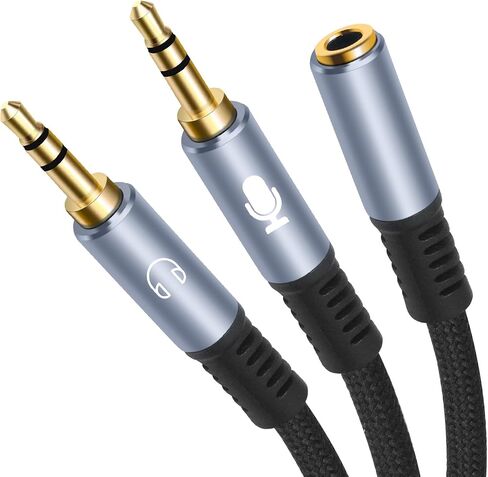 Vthahaby 3.5mm Female to Dual Male Audio Splitter Cable, 3.3 FT in Saudi Arabia