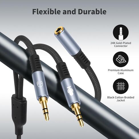 Vthahaby 3.5mm Female to Dual Male Audio Splitter Cable, 3.3 FT in Saudi Arabia