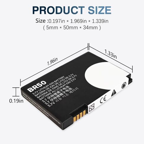 Replacement for Motorola RAZR V3 Battery,1010mAh BR-50 Battery for Motorola RAZR V3, V3i, V3c, V3m, U6 PEBL, Prolife 300 500 in Kuwait